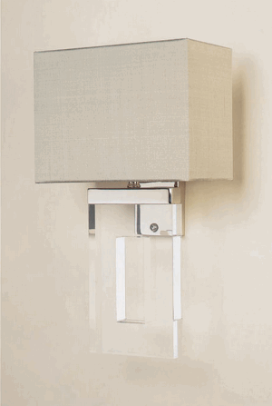 SQUARE LAMP PERSPEX WALL LIGHT